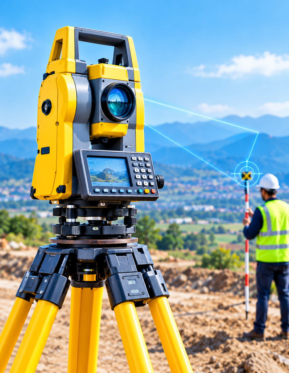 Construction site and surveying work