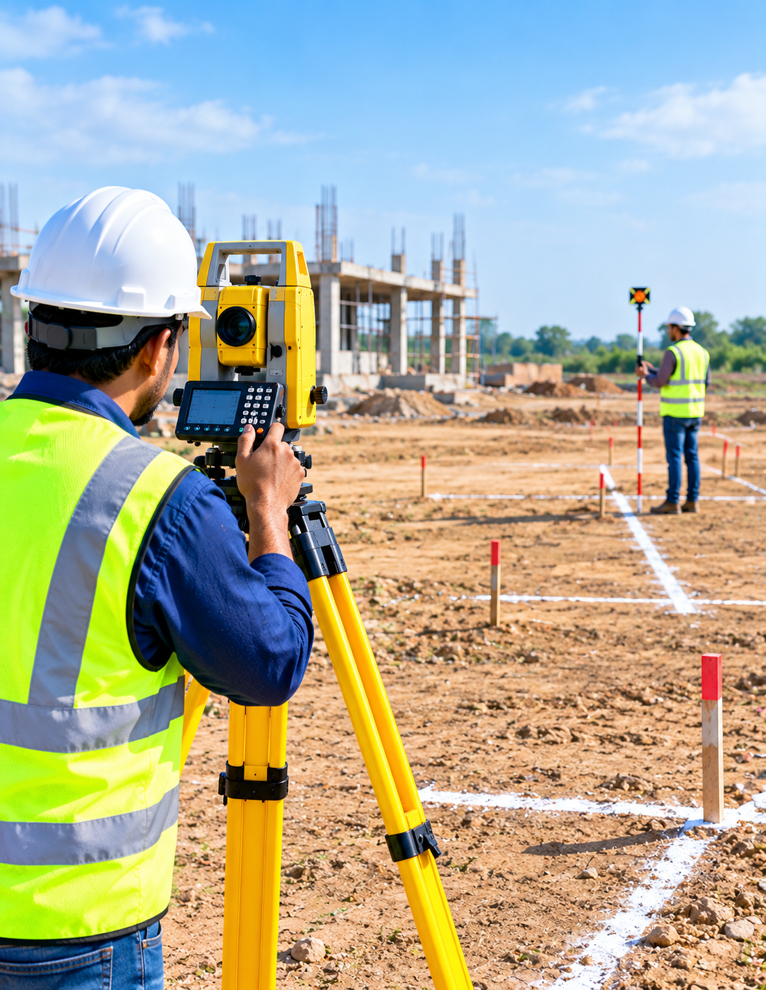 Construction site layout and site execution