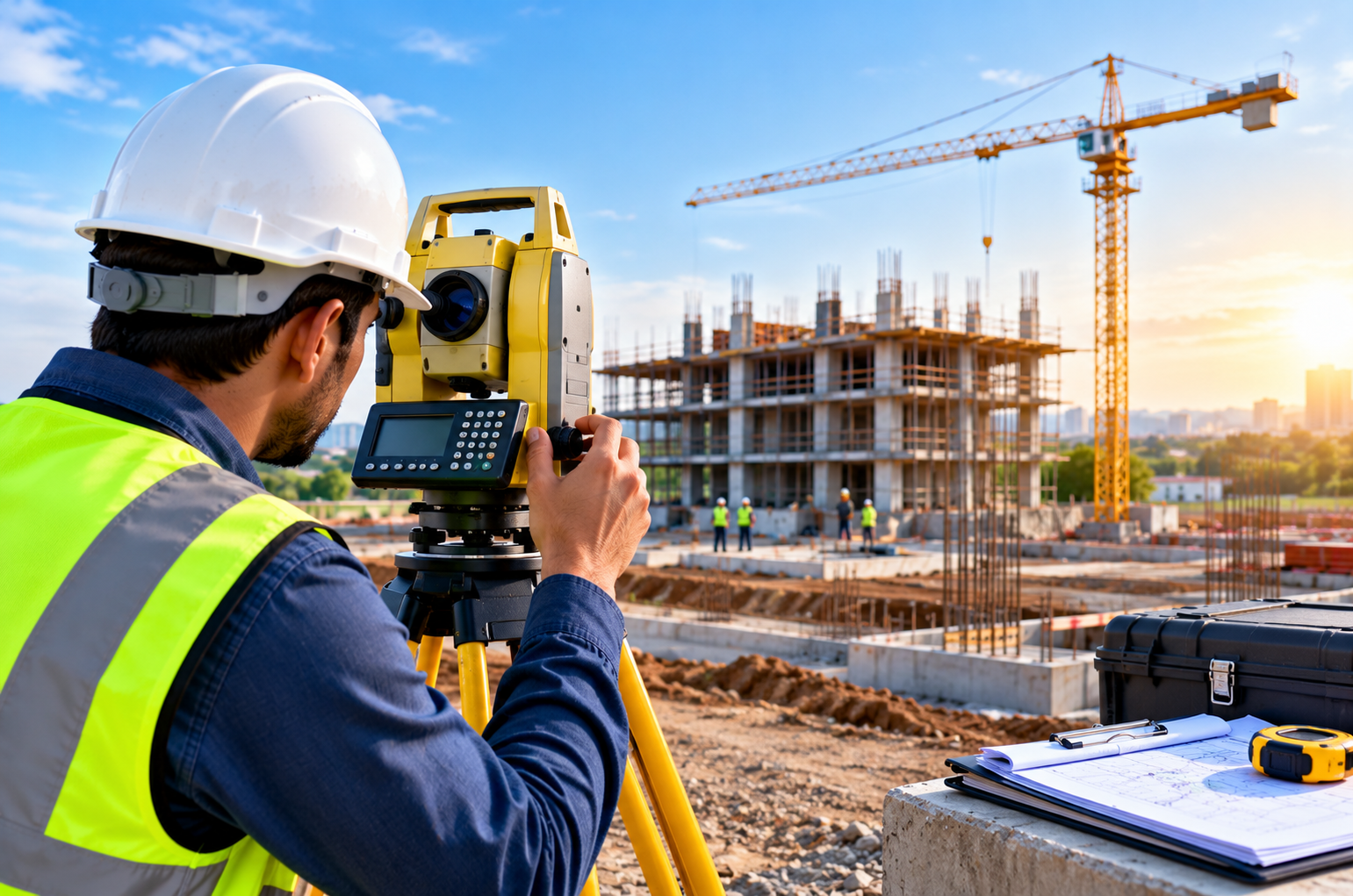 Surveying and construction site work