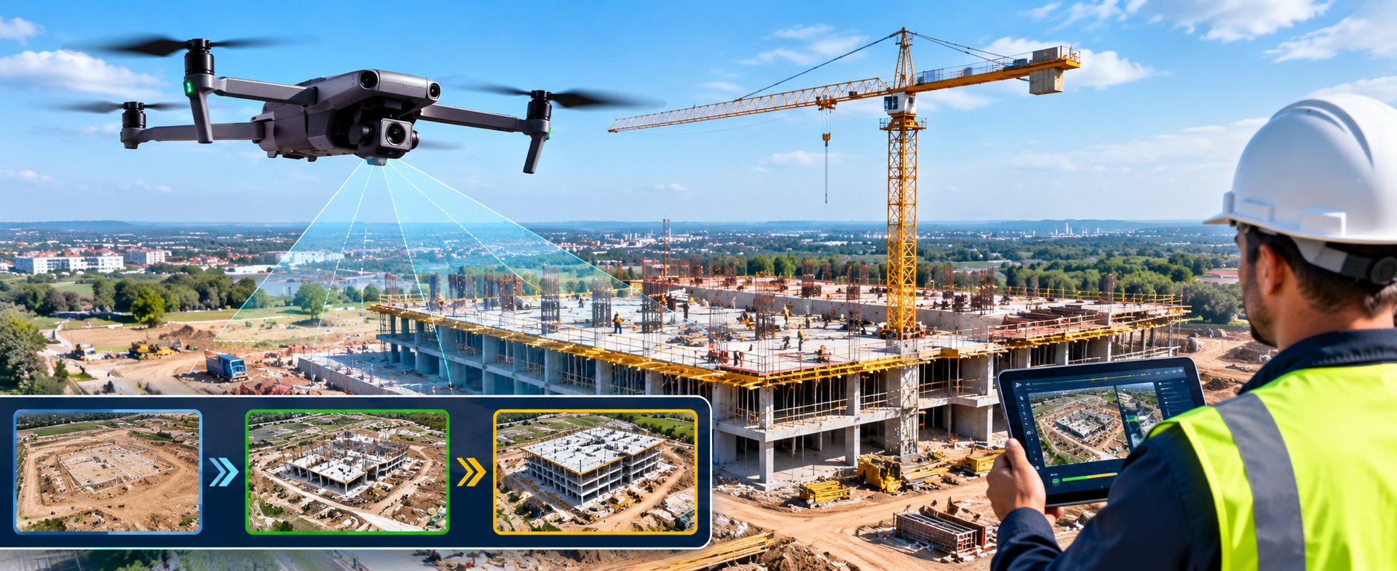 Construction site progress monitoring