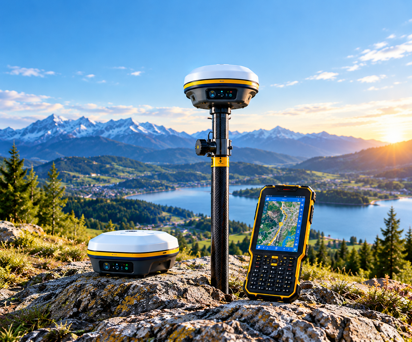 DGPS RTK surveying equipment and digital mapping